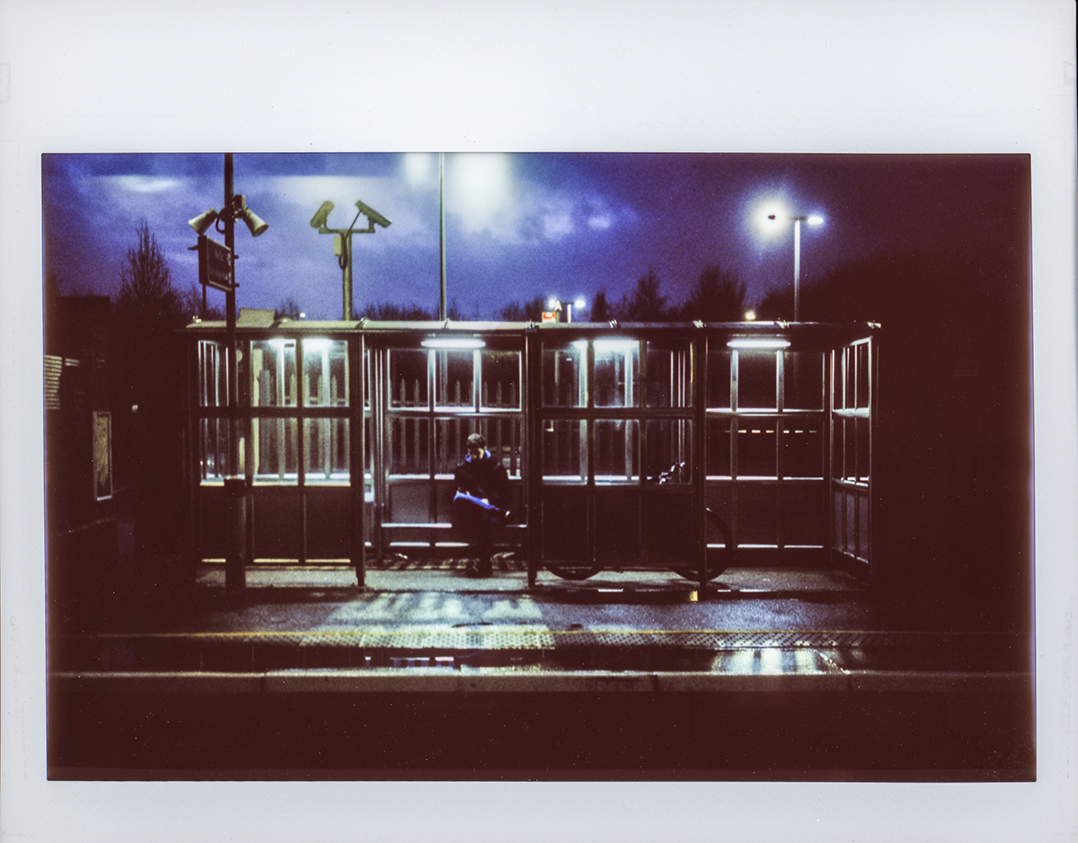 Waiting for the train home [Custom Polaroid 110B Instax Wide Conversion - Instax Wide Colour]