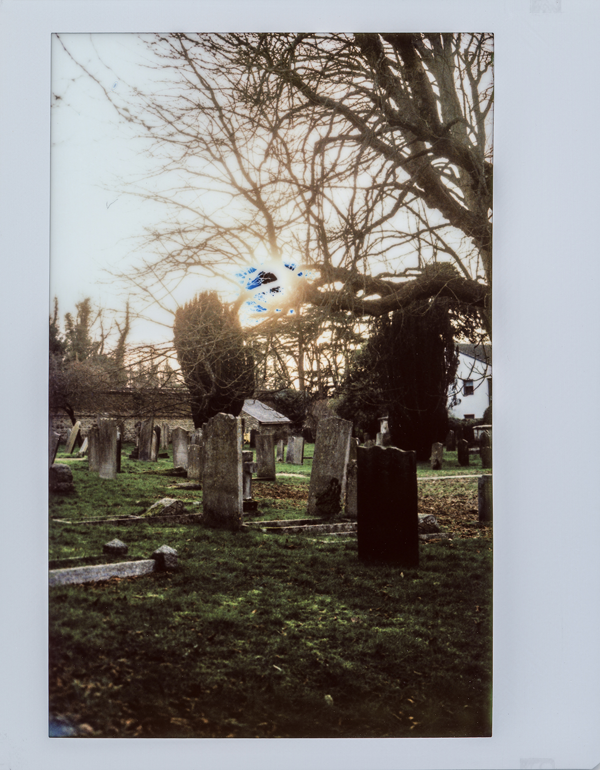 Churchyard last light [Custom Polaroid 110A Instax Wide Conversion - Instax Wide Colour]